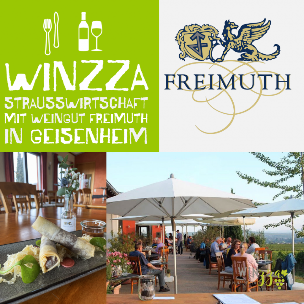 Regionale & saisonale Küche auf einer herrlichen Sonnenterasse mitten in den Weinbergen bei VDP Weingut Freimuth genießen